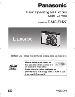 Предварительный просмотр 1 страницы Panasonic Lumix DMC-FH27 Basic Operating Instructions Manual