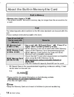 Предварительный просмотр 14 страницы Panasonic Lumix DMC-FH27 Basic Operating Instructions Manual