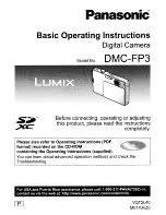 Preview for 1 page of Panasonic Lumix DMC-FP3 Basic Operating Instructions Manual