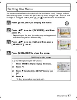 Preview for 17 page of Panasonic LUMIX DMC-FS10 Basic Operating Instructions Manual