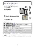 Preview for 21 page of Panasonic Lumix DMC-FS14 Operating Instructions Manual