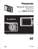 Panasonic Lumix DMC-FS15 Operating Instructions Manual preview