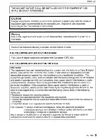 Preview for 3 page of Panasonic Lumix DMC-FS3 Operating Instructions Manual