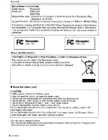 Preview for 4 page of Panasonic Lumix DMC-FS3 Operating Instructions Manual