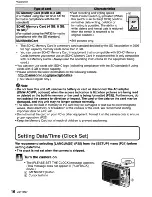 Preview for 16 page of Panasonic Lumix DMC-FS3 Operating Instructions Manual