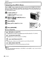 Preview for 26 page of Panasonic Lumix DMC-FS3 Operating Instructions Manual