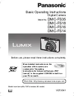 Preview for 1 page of Panasonic Lumix DMC-FS35 Basic Operating Instructions Manual