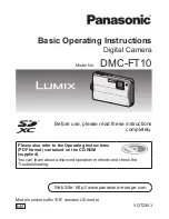 Preview for 1 page of Panasonic Lumix DMC-FT10 Basic Operating Instructions Manual