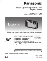 Panasonic Lumix DMC-FT20 Basic Operating Instructions Manual preview