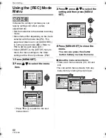 Предварительный просмотр 62 страницы Panasonic Lumix DMC-FX01 Operating Instructions Manual