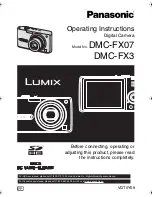 Preview for 1 page of Panasonic Lumix DMC-FX07K Operating Instructions Manual