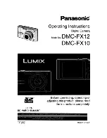 Panasonic Lumix DMC-FX12 Operating Instructions Manual preview