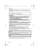 Предварительный просмотр 2 страницы Panasonic Lumix DMC-FX35 Operating Instructions Manual