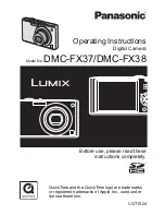 Panasonic LUMIX DMC-FX37 Operating Instructions Manual preview