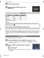 Preview for 76 page of Panasonic LUMIX DMC-FX38 Operating Instructions Manual