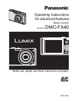 Panasonic LUMIX DMC-FX40 Operating Instructions Manual preview