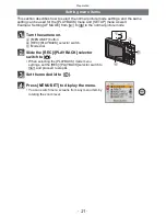 Preview for 21 page of Panasonic LUMIX DMC-FX40 Operating Instructions Manual