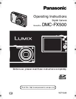 Panasonic LUMIX DMC-FX500 Operating Instructions Manual предпросмотр