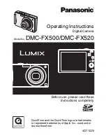 Preview for 1 page of Panasonic LUMIX DMC-FX520 Operating Instructions Manual