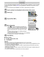 Предварительный просмотр 114 страницы Panasonic LUMIX DMC-FX520 Operating Instructions Manual