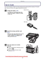 Предварительный просмотр 4 страницы Panasonic LUMIX DMC-FX60 Operating Instructions Manual