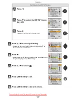 Предварительный просмотр 22 страницы Panasonic LUMIX DMC-FX60 Operating Instructions Manual