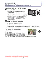 Предварительный просмотр 42 страницы Panasonic LUMIX DMC-FX60 Operating Instructions Manual