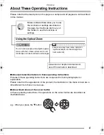 Preview for 5 page of Panasonic Lumix DMC-FX7 Operating Instructions Manual