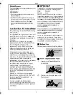 Preview for 3 page of Panasonic LUMIX DMC-FZ10EB Operating Instructions Manual