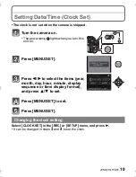 Preview for 19 page of Panasonic Lumix DMC-FZ150 Basic Owner'S Manual