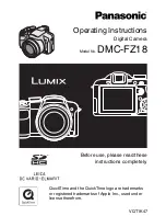 Panasonic LUMIX DMC-FZ18 Operating Instructions Manual preview