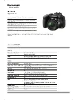 Preview for 1 page of Panasonic Lumix DMC-FZ200 Specifications