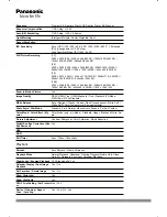 Preview for 3 page of Panasonic Lumix DMC-FZ200 Specifications