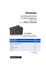 Panasonic Lumix DMC-FZ2500 Operating Instructions Manual preview