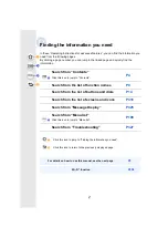 Preview for 2 page of Panasonic Lumix DMC-FZ2500 Operating Instructions Manual