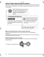 Preview for 4 page of Panasonic LUMIX DMC-FZ3GC Operating Instructions Manual