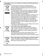 Предварительный просмотр 6 страницы Panasonic Lumix DMC-FZ45 Basic Operating Instructions Manual