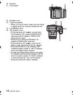 Предварительный просмотр 12 страницы Panasonic Lumix DMC-FZ45 Basic Operating Instructions Manual