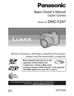 Panasonic Lumix DMC-FZ47 Basic Owner'S Manual preview