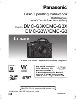 Panasonic Lumix DMC-G3K Basic Operating Instructions Manual preview