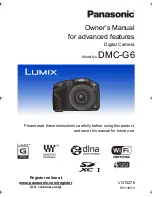 Panasonic Lumix DMC-G6 Owner'S Manual preview