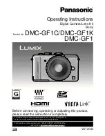 Panasonic Lumix DMC-GF1 C Operating Instructions Manual предпросмотр