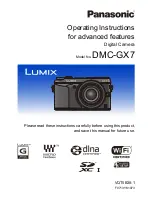 Panasonic Lumix DMC-GX7 Operating Instructions For Advanced Features preview