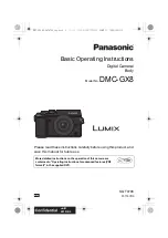 Panasonic LUMIX DMC-GX8PRO Basic Operating Instructions Manual preview