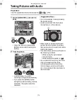 Предварительный просмотр 71 страницы Panasonic LUMIX DMC-LC1EB Operating Instructions Manual