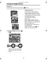 Предварительный просмотр 72 страницы Panasonic LUMIX DMC-LC1EB Operating Instructions Manual