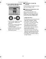 Предварительный просмотр 77 страницы Panasonic LUMIX DMC-LC1EB Operating Instructions Manual