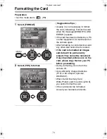 Предварительный просмотр 78 страницы Panasonic Lumix DMC-LC50GN Operating Instructions Manual