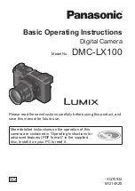Panasonic LUMIX DMC-LX100SG Basic Operating Instructions Manual preview