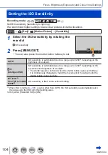 Предварительный просмотр 104 страницы Panasonic Lumix DMC-LX15 Operating Instructions For Advanced Features